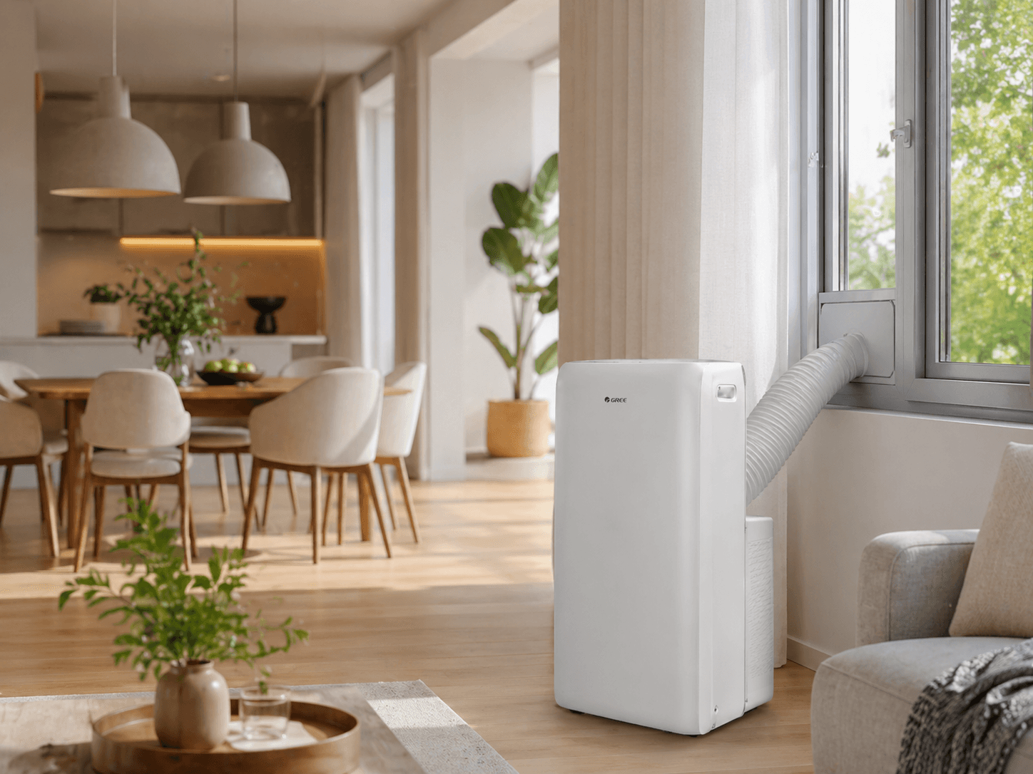 Climatiseur mobile Aovi-Clim dans une pièce de vie